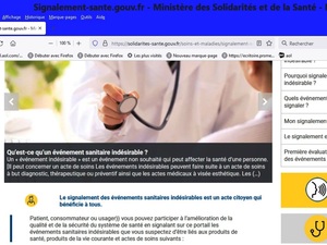 Portail "solidarites.gouv.fr" : une incitation au signalement d'effets indésirables qui a disparu