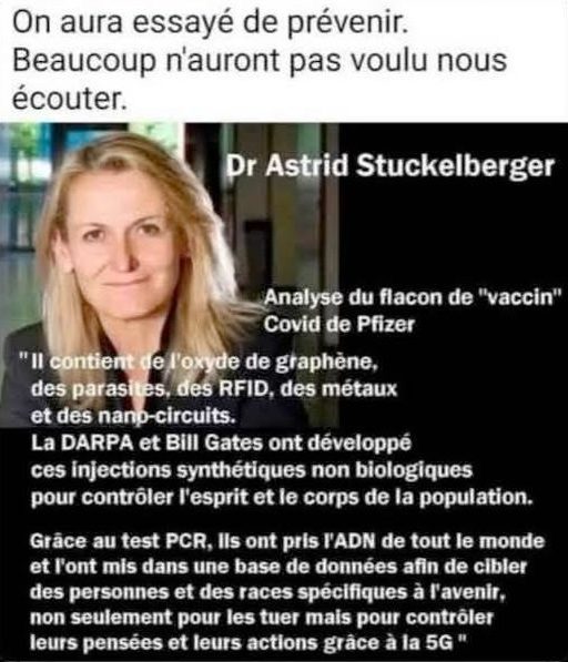 Révélation du Dr Astrid Stuckelberger quant au contenu des fioles des injections